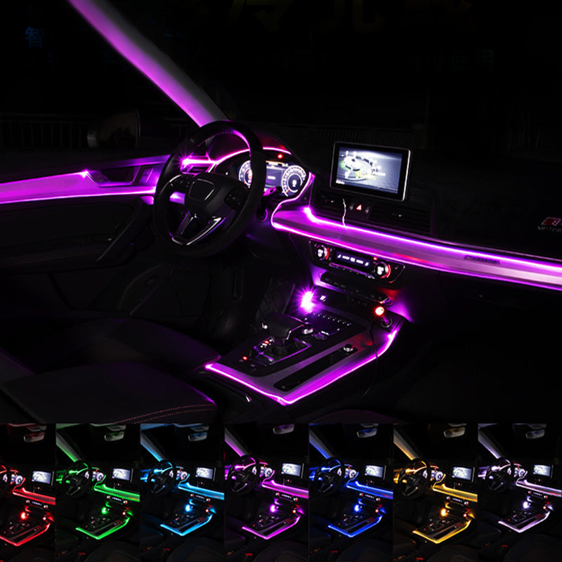 Fibre optic car ambient lighting kit