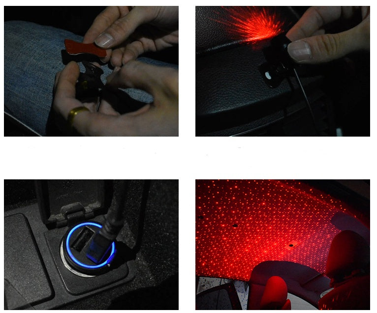 Additional view of galaxy star car interior light