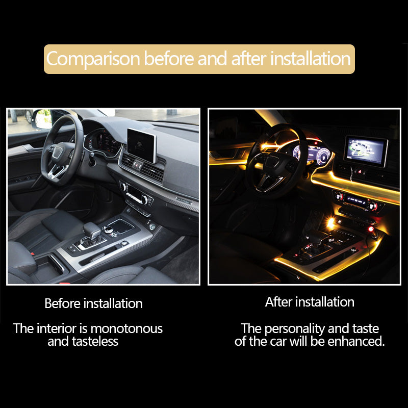 Additional view of fibre optic car ambient lighting kit