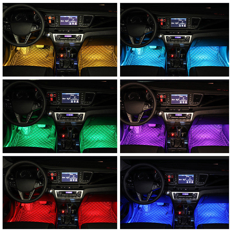 Additional view of music-sync RGB car interior lights
